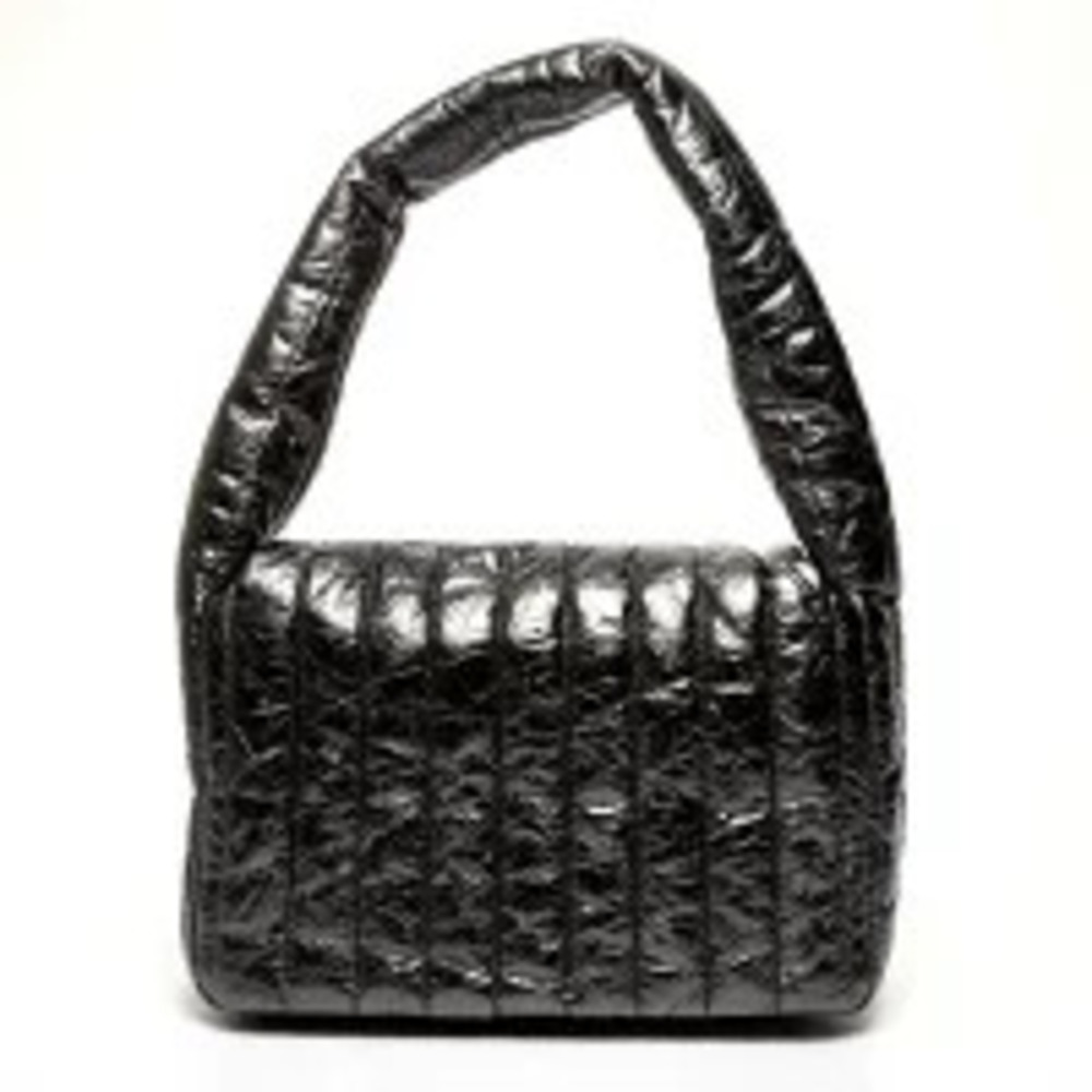 Balenciaga Monaco Metallic One Shoulder Hobo Bag Silver - Picture 2 of 13
